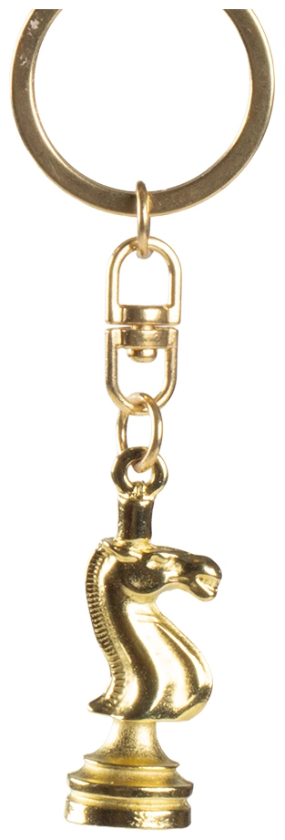 Schlüsselanhänger Schachfigur goldig