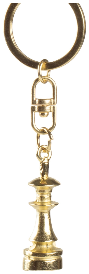 Schlüsselanhänger Schachfigur goldig