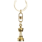 Schlüsselanhänger Schachfigur goldig