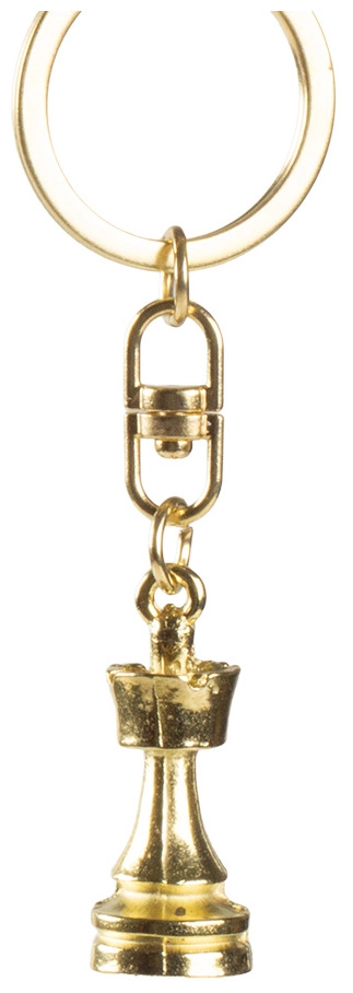 Schlüsselanhänger Schachfigur goldig