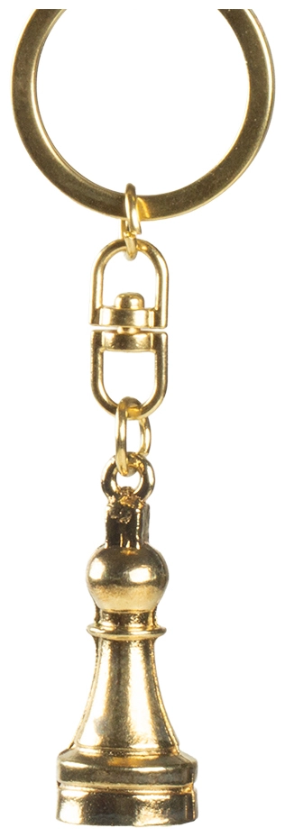 Schlüsselanhänger Schachfigur goldig