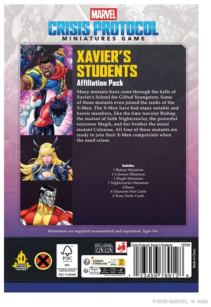 Marvel: Crisis Protocol – Xavier’s Students Affiliation Pack - EN/FR