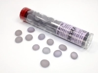 Crystal Lilac Frosted Glass Stones Qty 40 or more in 5½" Tube