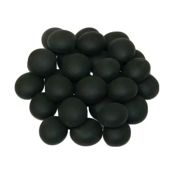 Black Opal Frosted Glass Stones Qty 40 or more in 5½" Tube