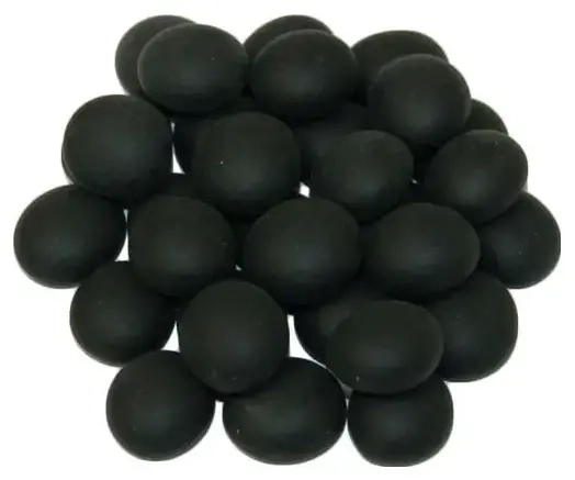 Black Opal Frosted Glass Stones Qty 40 or more in 5½" Tube