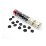 Black Opal Frosted Glass Stones Qty 40 or more in 5½" Tube