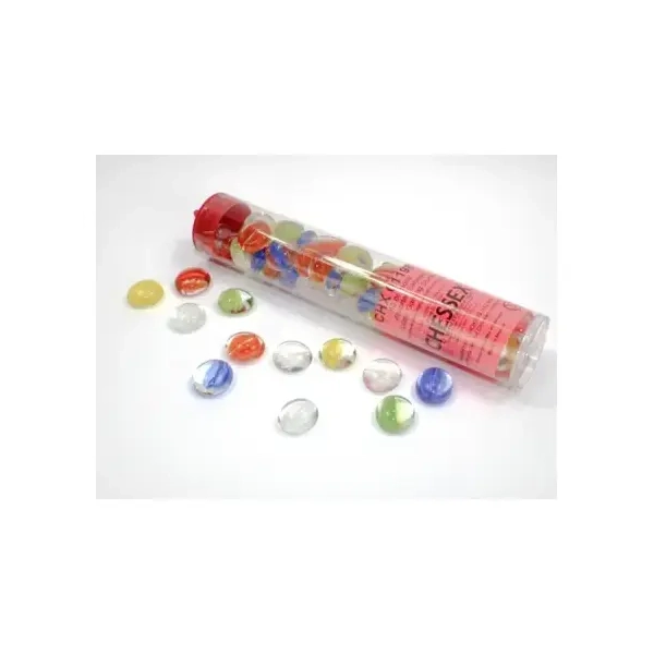 Catseye Assorted Colors Glass Stones Qty 40 or more in 5½" Tube
