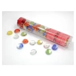 Catseye Assorted Colors Glass Stones Qty 40 or more in 5½" Tube