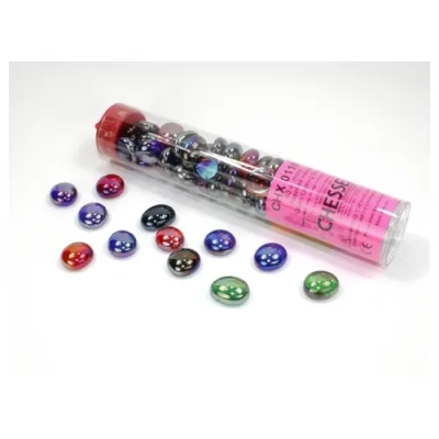 Iridized Assorted Colors Glass Stones Qty 40 or more in 5½