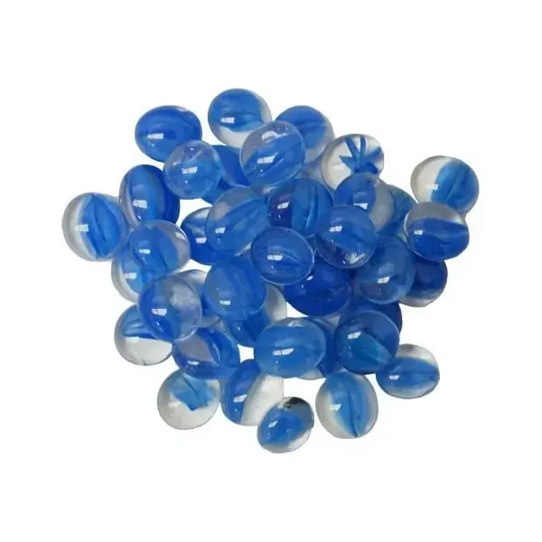 Dark Blue Catseye Glass Stones Qty 40 or more in 5½" Tube