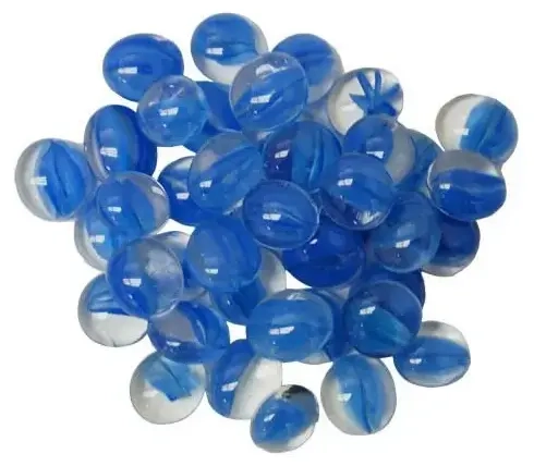 Dark Blue Catseye Glass Stones Qty 40 or more in 5½" Tube