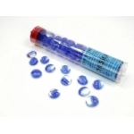 Dark Blue Catseye Glass Stones Qty 40 or more in 5½" Tube