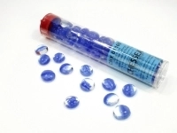 Dark Blue Catseye Glass Stones Qty 40 or more in 5½" Tube