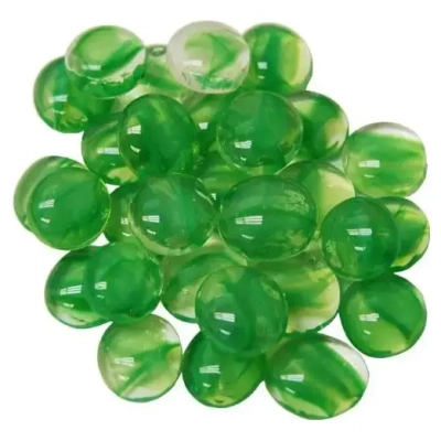 Green Catseye Glass Stones Qty 40 or more in 5½