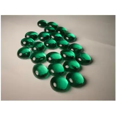 Crystal Teal Glass Stones Qty 40 or more in 5½