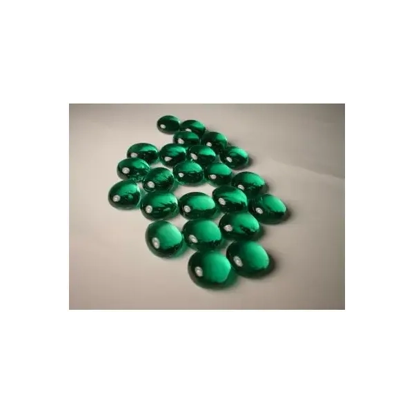 Crystal Teal Glass Stones Qty 40 or more in 5½" Tube