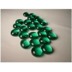 Crystal Teal Glass Stones Qty 40 or more in 5½" Tube