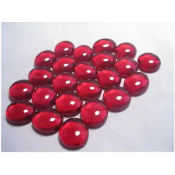 Crystal Red Glass Stones Qty 40 or more in 5½" Tube