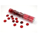 Crystal Red Glass Stones Qty 40 or more in 5½" Tube