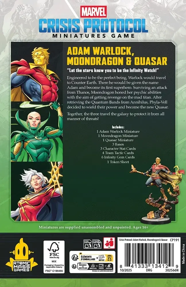 Marvel: Crisis Protocol – Adam Warlock, Moondragon & Quasar Character Pack