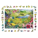 Holzpuzzle - Wilder Garten