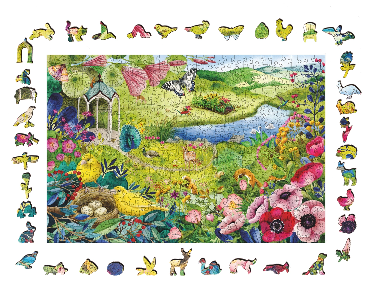 Holzpuzzle - Wilder Garten
