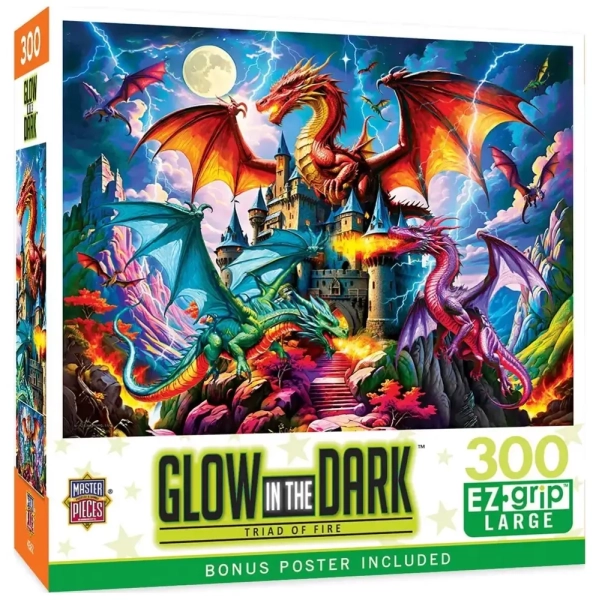 XXL Teile - Glow in the Dark - Dreiklang des Feuers - EZ Grip