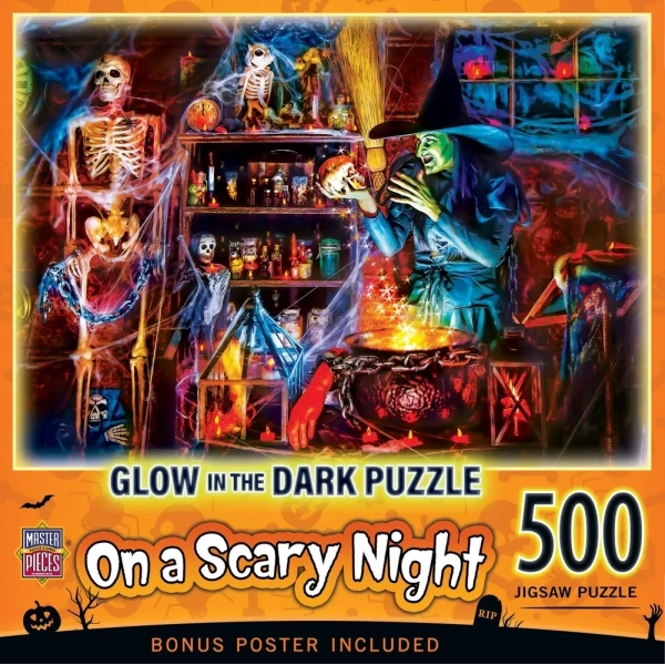 On a Scary Night in October Glow in the Dark Puzzle (500)