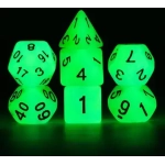 Glow in the Dark Blue and Green RPG Dice Set (7)