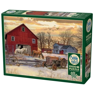 Wintertag auf dem Bauernhof