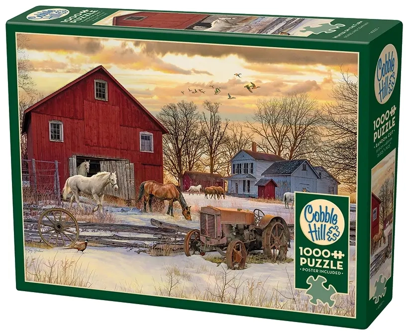 Wintertag auf dem Bauernhof