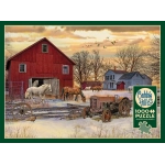 Wintertag auf dem Bauernhof