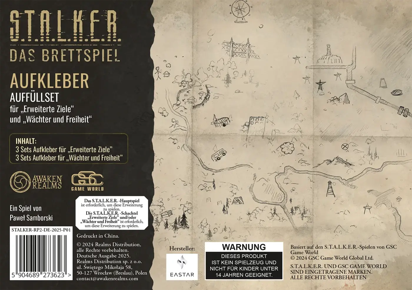 STALKER: Das Brettspiel – Karten und Aufkleber Auffüllset #2 - Erweiterung