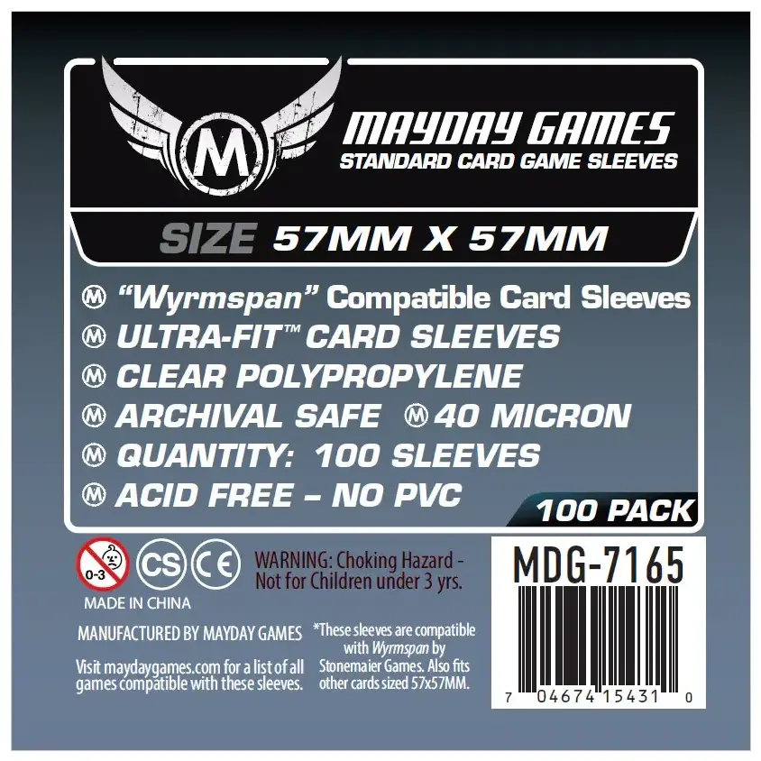 Wyrmspan Compatible Sleeves 57x57mm (100)