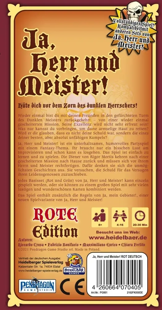 Ja, Herr und Meister - ROTE Edition (Neuauflage)