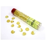 Chessex Gaming Glass Stones in Tube - Catseye Yellow (40)