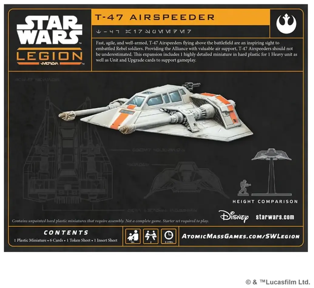 Star Wars Legion T-47 Airspeeder