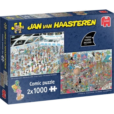 Wir brauchen Raum(fahrt) + Ganz grosses Kino - Jan van Haasteren - 2x1000 Teile