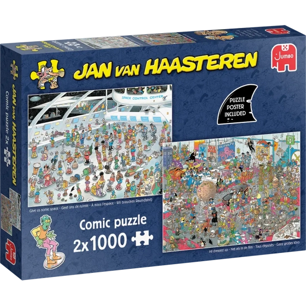 Wir brauchen Raum(fahrt) + Ganz grosses Kino - Jan van Haasteren - 2x1000 Teile