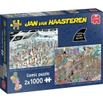 Wir brauchen Raum(fahrt) + Ganz grosses Kino - Jan van Haasteren - 2x1000 Teile