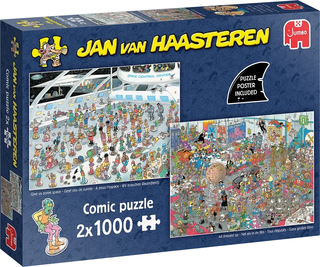 Wir brauchen Raum(fahrt) + Ganz grosses Kino - Jan van Haasteren - 2x1000 Teile