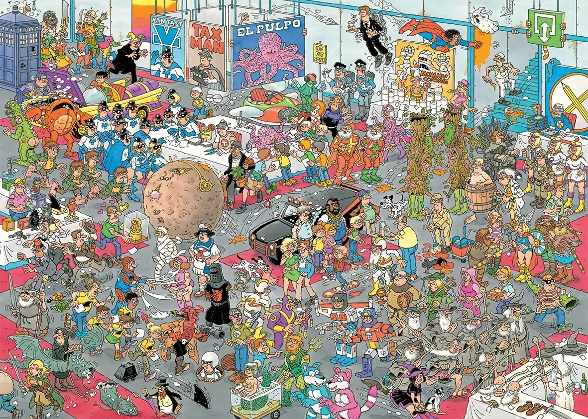 Wir brauchen Raum(fahrt) + Ganz grosses Kino - Jan van Haasteren - 2x1000 Teile