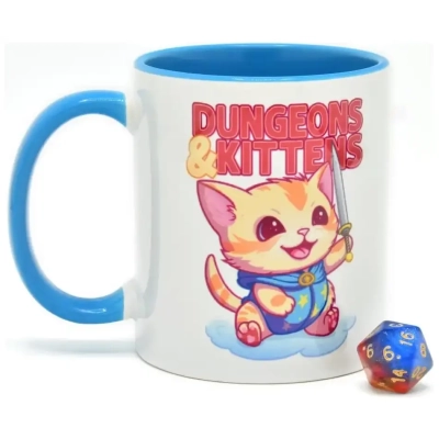 Glassstaff Geschenkbox Tasse & Würfel D20 Dungeons & Kittens