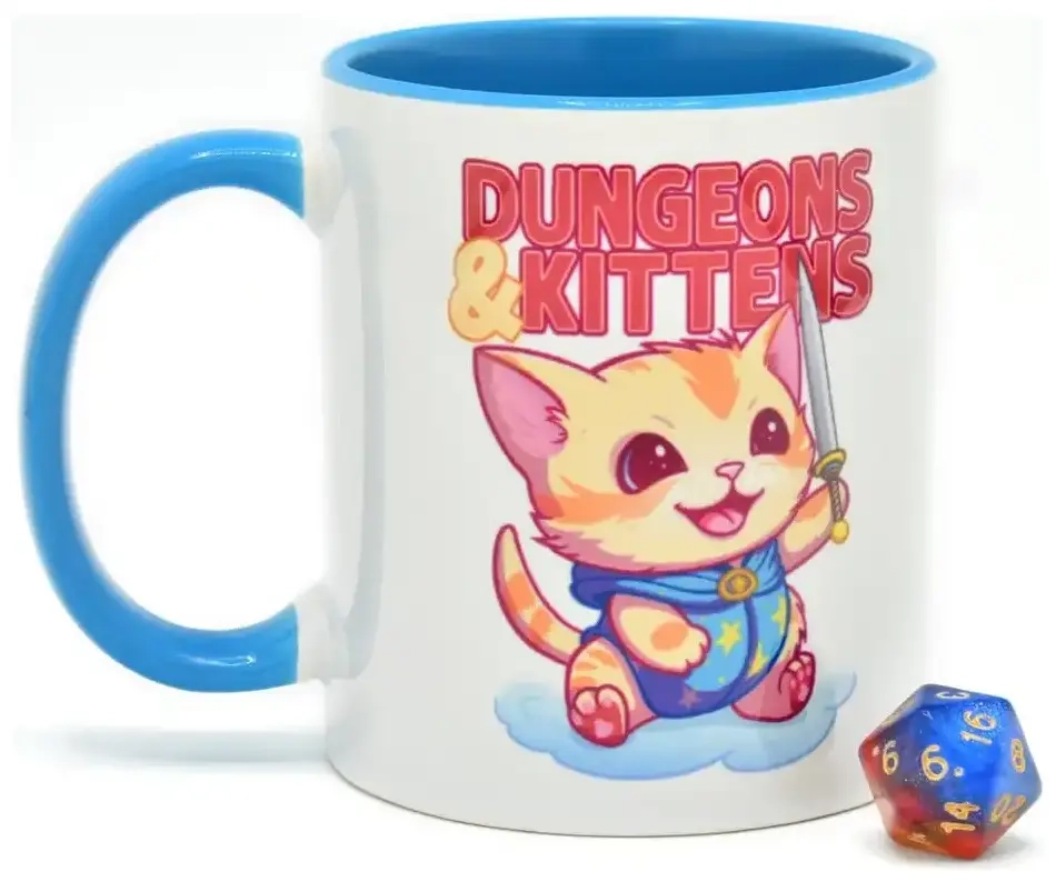 Glassstaff Geschenkbox Tasse & Würfel D20 Dungeons & Kittens