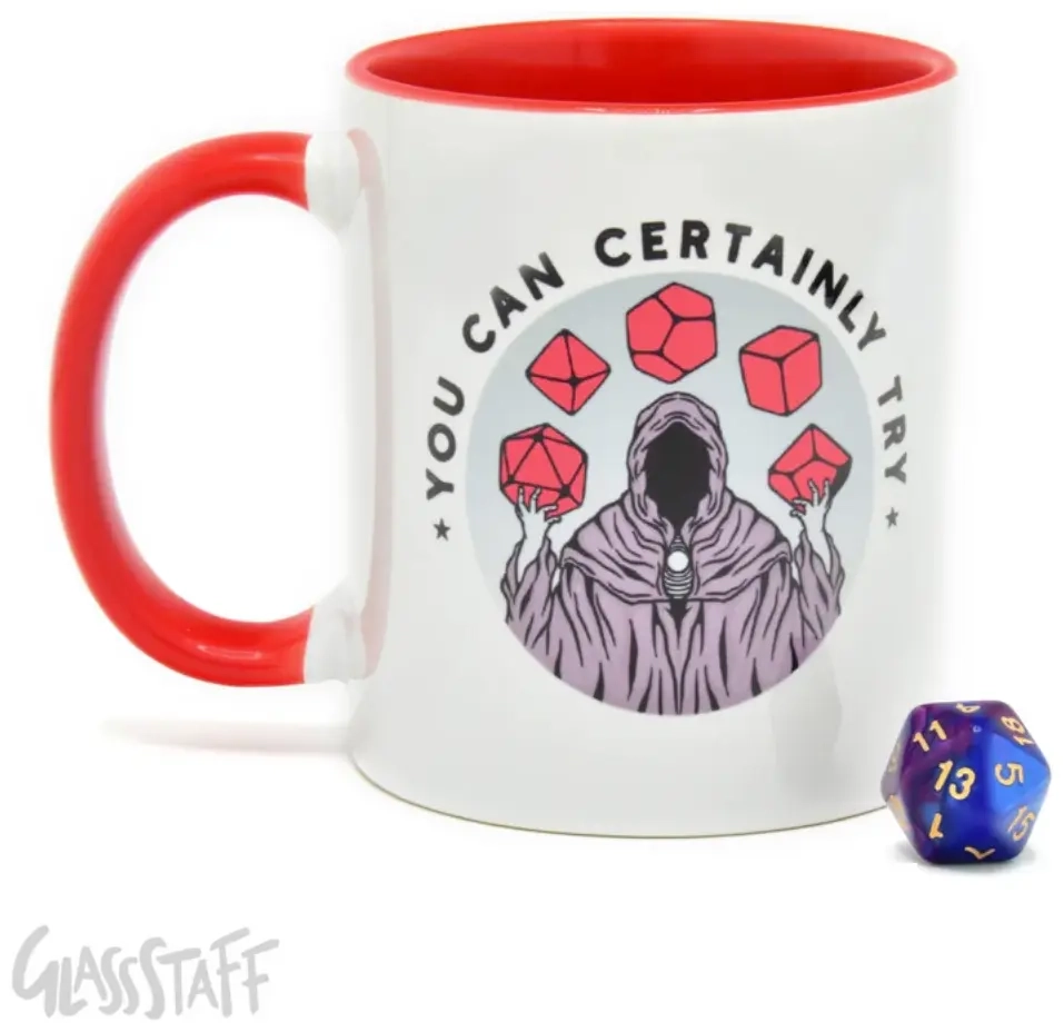 Glassstaff Geschenkbox Tasse & Würfel D20 You can certainly try