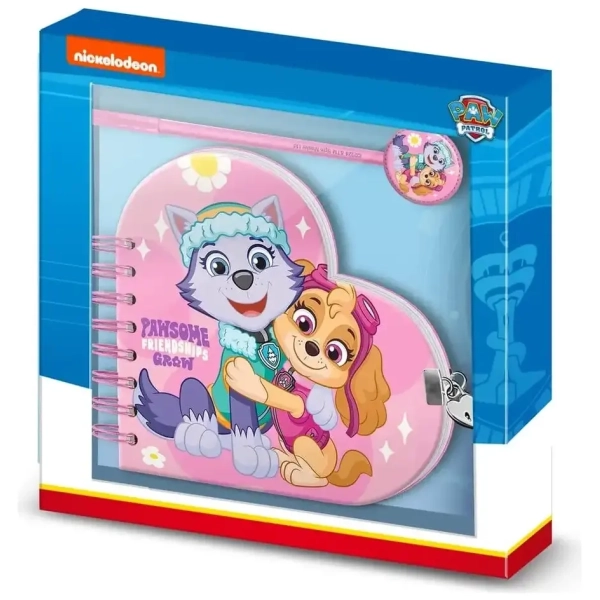 PAW Patrol Notizbuch mit Kugelschreiber Geschenk-Set Pawsome Friendships Grow