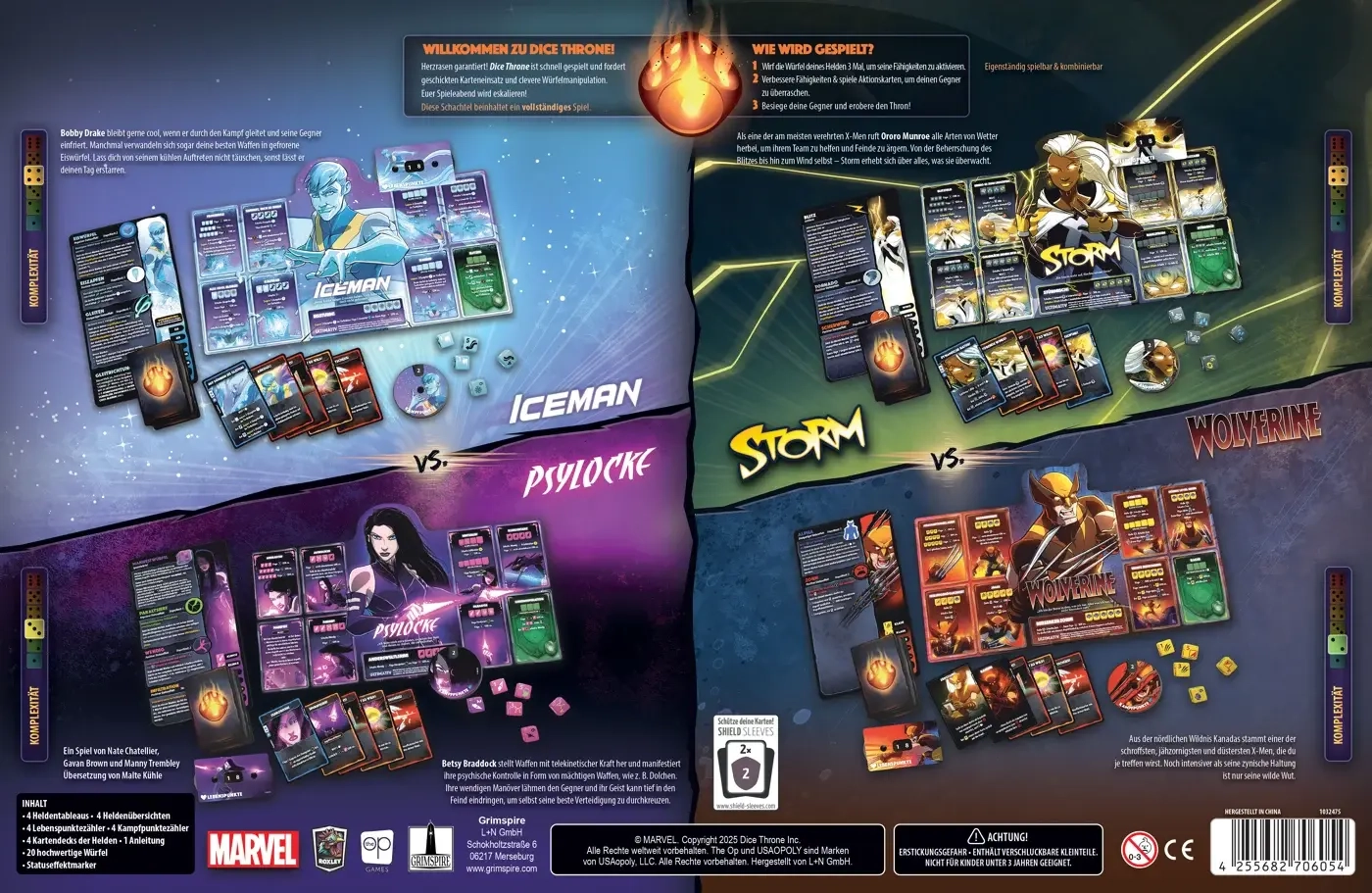 X-Men Dice Throne - Iceman, Psylocke, Storm, Wolverine - DE