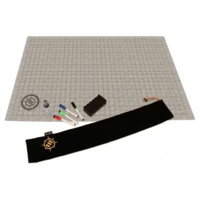 ENHANCE RPG Grid Mat - Tabletop DnD Map (24x36 inch) - (Stone)
