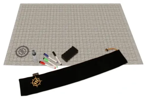 ENHANCE RPG Grid Mat - Tabletop DnD Map (24x36 inch) - (Stone)