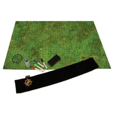 ENHANCE RPG Grid Mat - Tabletop DnD Map (24x36 inch) - (Grass)